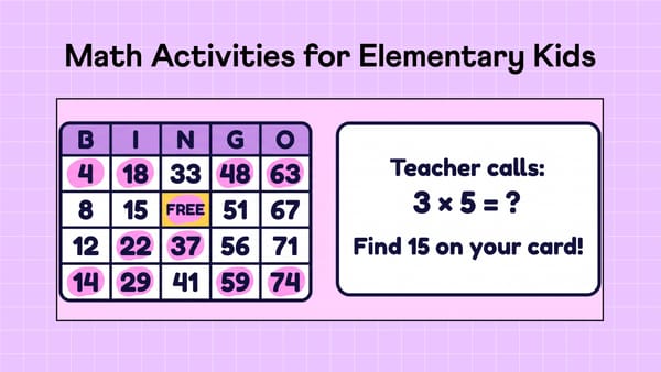 Back-to-School Math Activities for Elementary Students