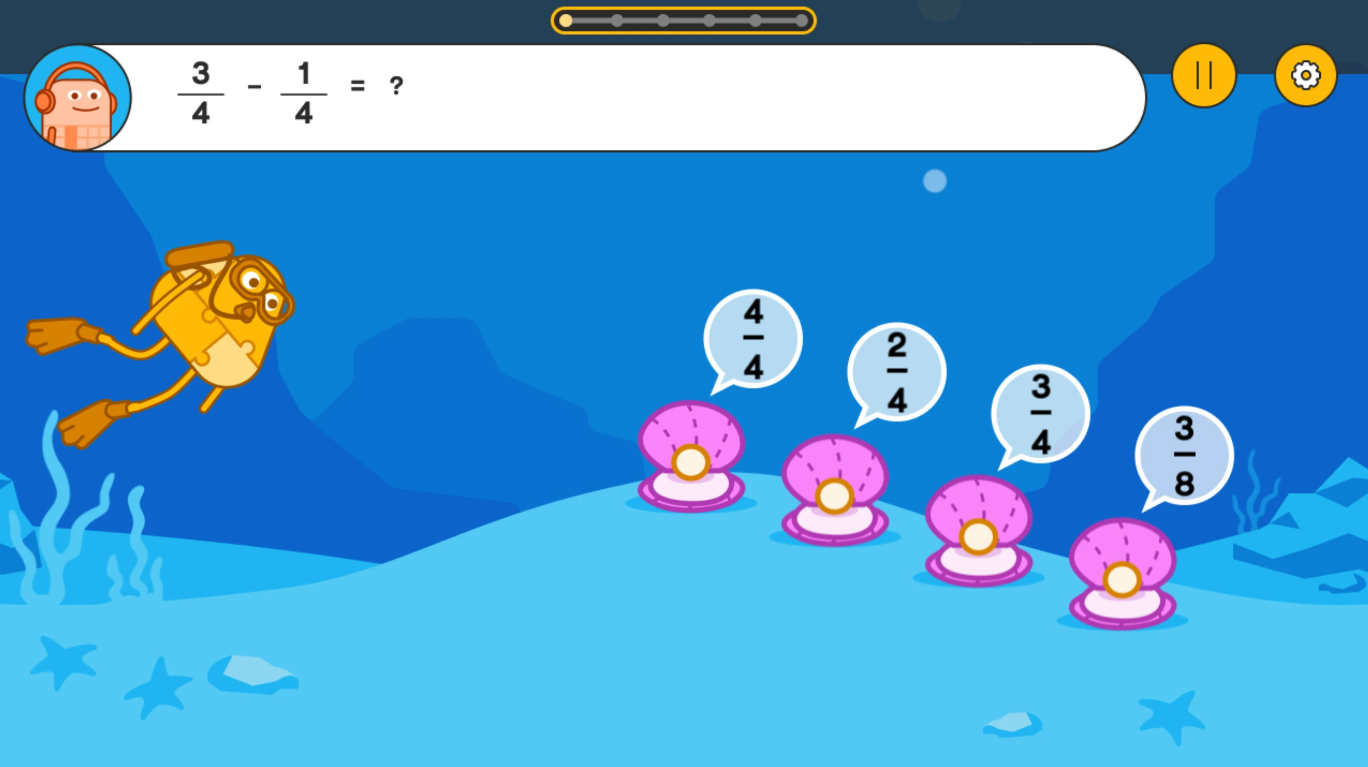 Pearls of Atlantis — Subtract to Collect the Pearls
